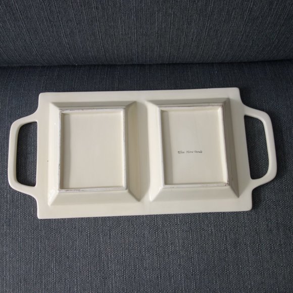 Elica Home Trends Two Section Ceramic Serving Tray - Picture 3 of 11